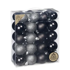 Kugelsortiment 4 und 5 cm Kunststoff 44 Stk Schwarz-Mix