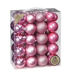 Kugelsortiment 4 und 5 cm Kunststoff 44 Stk Rosa-Mix