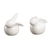 Kunstgewerbe Gehlmann Keramikhase weiß 5,5 x 4,5 x 6 cm