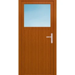 Kunststoff-Nebeneingangstür F02/F02 Easy R Golden oak 98 x 200 cm