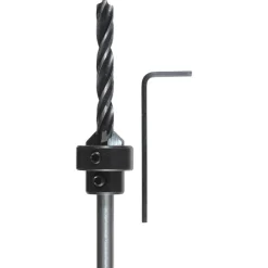 kwb Holzspiralbohrer-Set mit Aufstecksenker und Tiefenstop 3 teilig Durchmesser 5 mm