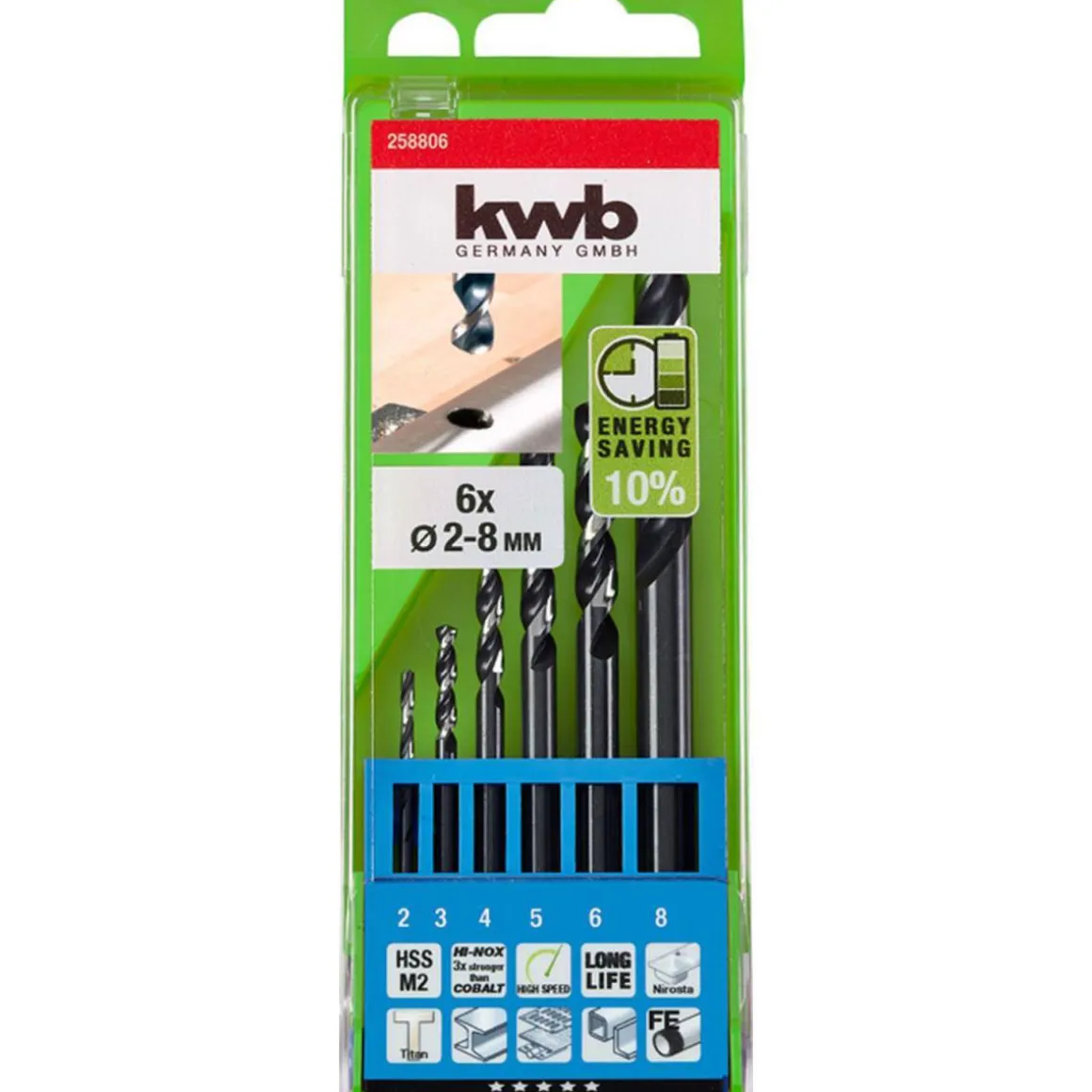 kwb Metallbohrer Hi-Nox M2 6 teilig