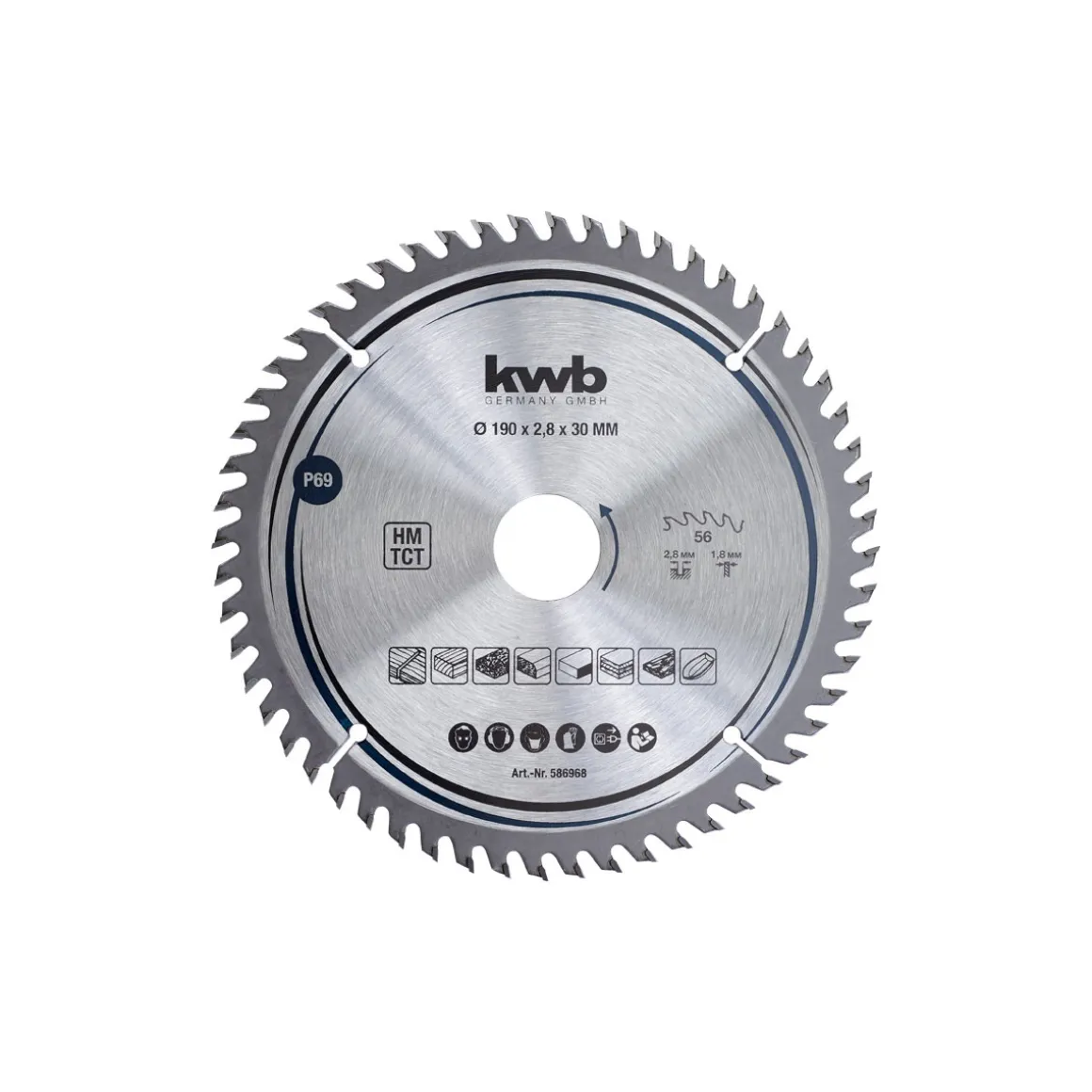 kwb Präzisions-Kreissägeblätter für Handkreissägen Durchmesser 190x30 mm