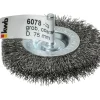 kwb Scheibenbürsten für Einsatz mit Bohrmaschinen und Akkuschraubern HSS doppeldick grob Durchmesser 75 mm