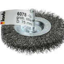 kwb Scheibenbürsten für Einsatz mit Bohrmaschinen und Akkuschraubern HSS doppeldick grob Durchmesser 75 mm