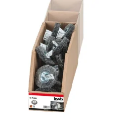 kwb Scheibenbürsten für Einsatz mit Bohrmaschinen und Akkuschraubern HSS doppeldick grob Durchmesser 75 mm