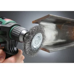 kwb Scheibenbürsten für Einsatz mit Bohrmaschinen und Akkuschraubern HSS doppeldick grob Durchmesser 75 mm