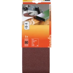 kwb Schleifbänder Holz und Metall 100 x 560 mm K80