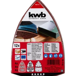 kwb Schleifdreiecke Quick Stick Holz und Metall