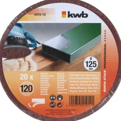 kwb Schleifscheiben Quick-Stick Holz und Metall Durchmesser 125 mm K120