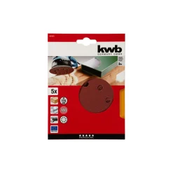 kwb Schleifscheiben Quick-Stick Holz und Metall Durchmesser 115 mm K180 5 Stück