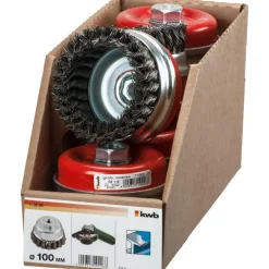 kwb Topfbürsten Aggresso-Flex für Einsatz mit Winkelschleifern 100 mm gezopft