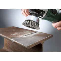 kwb Topfbürsten Aggresso-Flex für Einsatz mit Winkelschleifern 100 mm gezopft