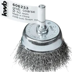 kwb Topfbürsten für Einsatz mit Bohrmaschinen und Akkuschraubern grob Durchmesser 50 mm