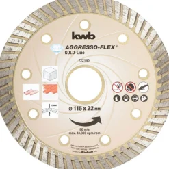 kwb Trennscheiben Aggreso-Flex Gold-Line Diamant Durchmesser 115 mm
