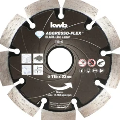 kwb Trennscheiben Aggreso Flex Black Line Diamant Durchmesser 115 mm