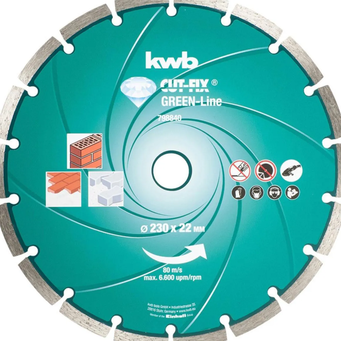kwb Trennscheiben Diamant Cut-Fix Green-Line Durchmesser 230 mm