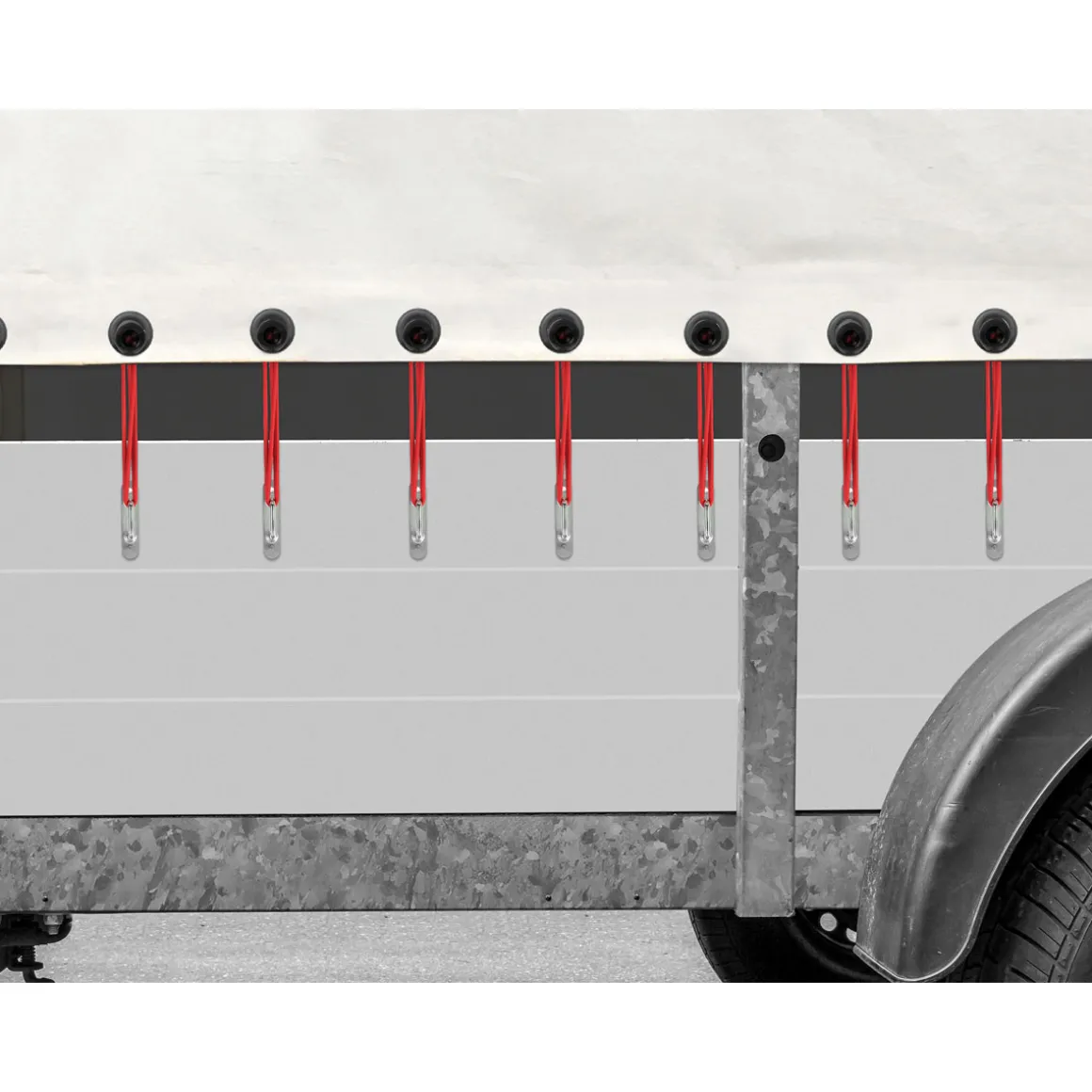 LAS 10675 Planenspanner mit Kugel und Schlinge 4- teilig