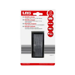 LAS 10207 Reflektor weiß viereckig 2 Stk.