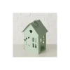 Laterne Alamo Haus 9 x 7,5 x 14 cm hellgrün Metall