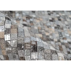 Lederteppich Finish 100 grau/silber