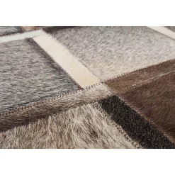 Lederteppich „Lavish 410“, grau