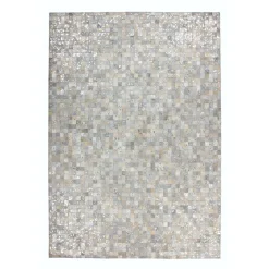 Lederteppich „Rocket 110“ Grau/Silber, 80x150cm