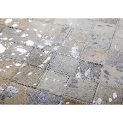 Lederteppich „Rocket 110“ Grau/Silber, 80x150cm