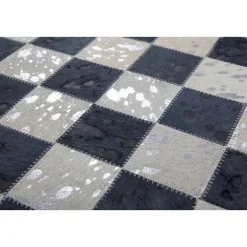 Lederteppich „Rocket 210“ Silber/Grau, 160x230cm