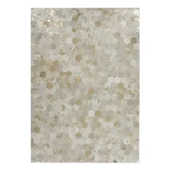 Lederteppich Spark 210 elfenbein/gold