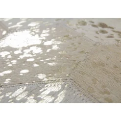 Lederteppich Spark 210 elfenbein/gold