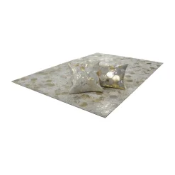 Lederteppich Spark 210 elfenbein/gold