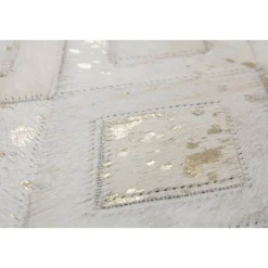 Lederteppich „Spark 110“, elfenbein/gold