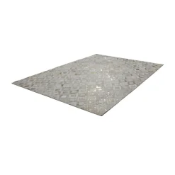 Lederteppich „Spark 110“, elfenbein/gold