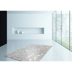 Lederteppich Spark 210 grau/silber