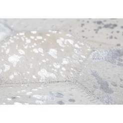 Lederteppich Spark 210 grau/silber