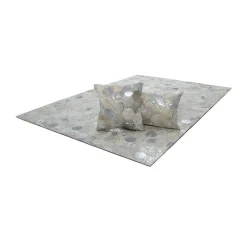 Lederteppich Spark 210 grau/silber