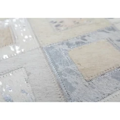 Lederteppich „Spark 110“, grau/silber