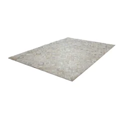 Lederteppich „Spark 110“, grau/silber