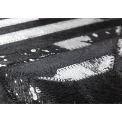 Lederteppich Spark 410 schwarz/silber