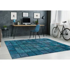 Lederteppich Voila 100 türkis