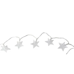 LED-Kette Sterne 10 LEDs mit Timer warmweiß