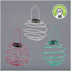 LED-Solar-Leuchtspirale 17 cm mehrfarbig