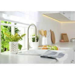 Lenz Küchenarmatur ALUNA mit Pendelbrause Edelstahloptik