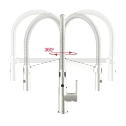 Lenz Küchenarmatur ALUNA mit Pendelbrause Edelstahloptik