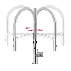Lenz Küchenarmatur ALUNA mit Pendelbrause schwarz
