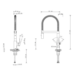 Lenz Küchenarmatur ALUNA mit Pendelbrause schwarz
