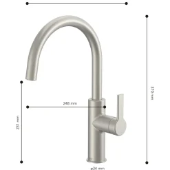 Lenz Küchenarmatur ANELA Edelstahloptik