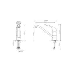 Lenz Küchenarmatur KELA nickel-matt