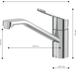 Lenz Küchenarmatur MILA chrom